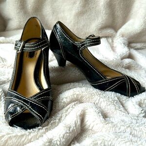 Sam & Libby Retro Ankle Strap Heels